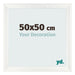 Fotolijst 50x50cm Wit Geveegd MDF Pisa Voorzijde Maat | Yourdecoration.nl