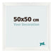 Fotolijst 50x50cm Wit Geveegd MDF Pisa Voorzijde Maat | Yourdecoration.nl