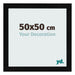 Fotolijst 50x50cm Zwart Hoogglans MDF Pisa Voorzijde Maat | Yourdecoration.nl