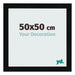 Fotolijst 50x50cm Zwart Hoogglans MDF Pisa Voorzijde Maat | Yourdecoration.nl