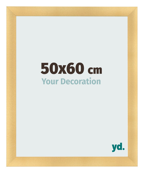 Fotolijst 50x60cm Goud Mat MDF Pisa Voorzijde Maat | Yourdecoration.nl
