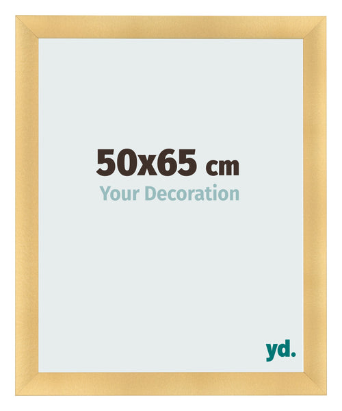 Fotolijst 50x65cm Goud Mat MDF Pisa Voorzijde Maat | Yourdecoration.nl
