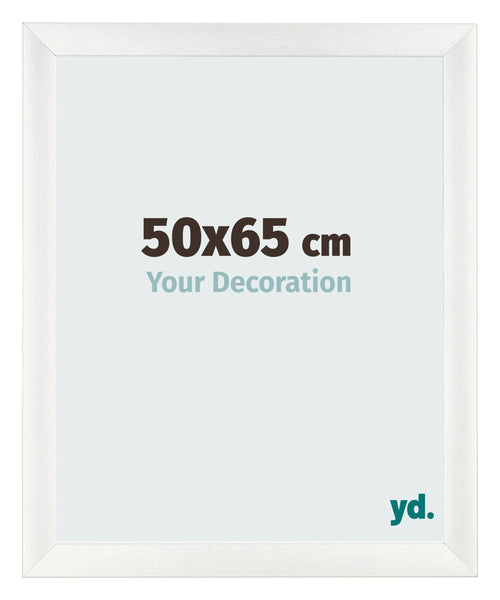 Fotolijst 50x65cm Wit Geveegd MDF Pisa Voorzijde Maat | Yourdecoration.nl