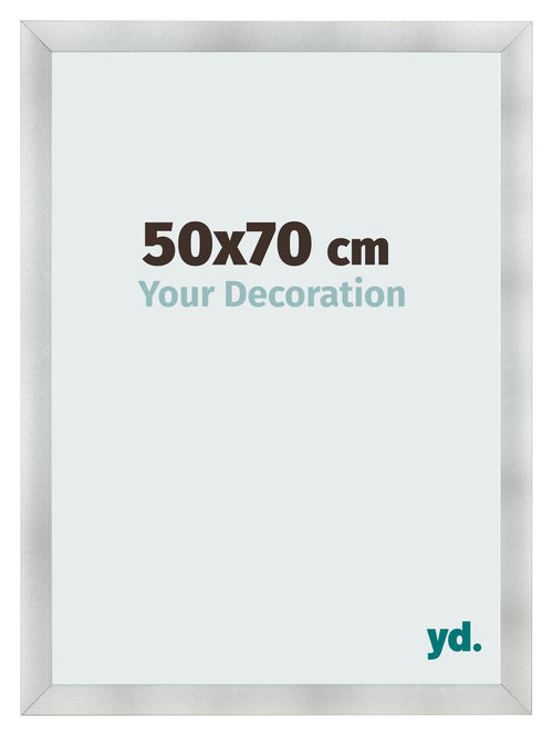 Fotolijst 50x70cm Aluminium Geborsteld MDF Pisa Voorzijde Maat | Yourdecoration.nl