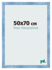 Fotolijst 50x70cm Helder Blauw Geveegd MDF Pisa Voorzijde Maat | Yourdecoration.nl