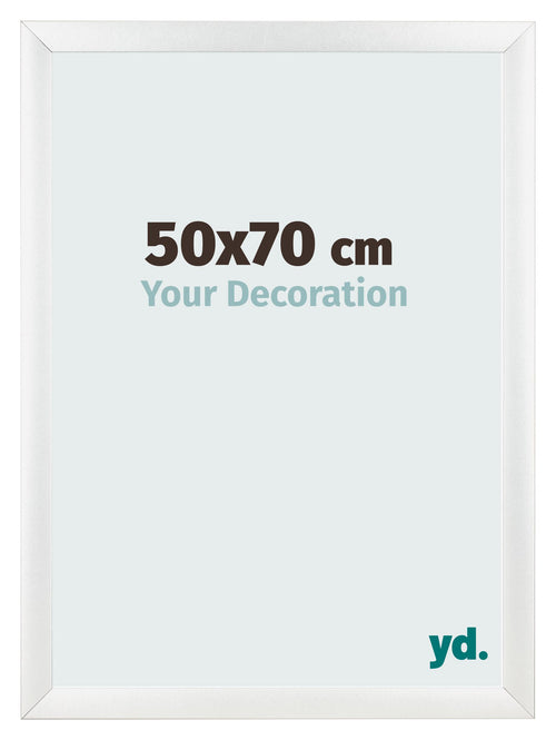 Fotolijst 50x70cm Wit Hoogglans MDF Pisa Voorzijde Maat | Yourdecoration.nl
