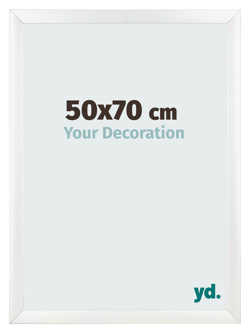 Fotolijst 50x70cm Wit Mat MDF Pisa Voorzijde Maat | Yourdecoration.nl