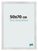 Fotolijst 50x70cm Zilver Mat MDF Pisa Voorzijde Maat | Yourdecoration.nl
