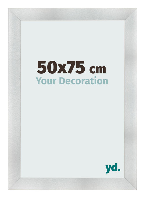 Fotolijst 50x75cm Aluminium Geborsteld MDF Pisa Voorzijde Maat | Yourdecoration.nl