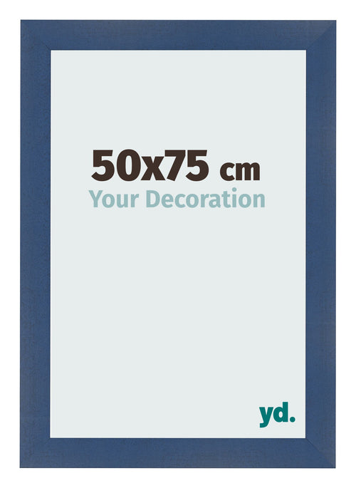 Fotolijst 50x75cm Donkerblauw Geveegd MDF Pisa Voorzijde Maat | Yourdecoration.nl