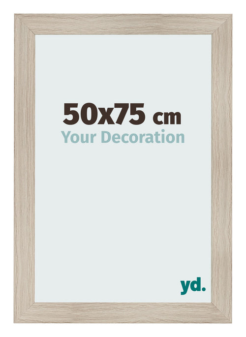 Fotolijst 50x75cm Eiken Licht MDF Pisa Voorzijde Maat | Yourdecoration.nl