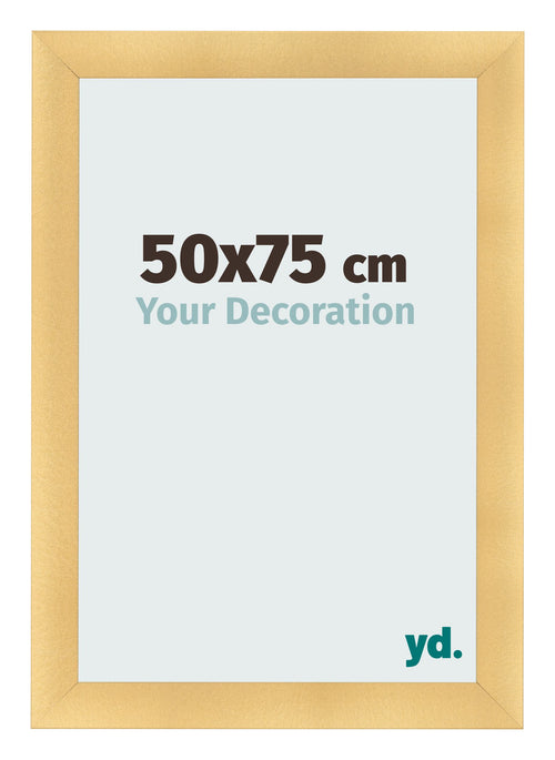 Fotolijst 50x75cm Goud Mat MDF Pisa Voorzijde Maat | Yourdecoration.nl
