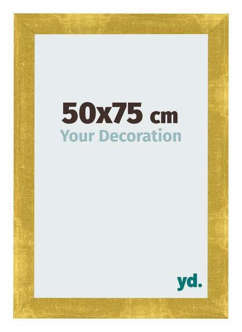 Fotolijst 50x75cm Goud Vintage MDF Pisa Voorzijde Maat | Yourdecoration.nl