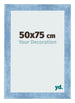 Fotolijst 50x75cm Helder Blauw Geveegd MDF Pisa Voorzijde Maat | Yourdecoration.nl