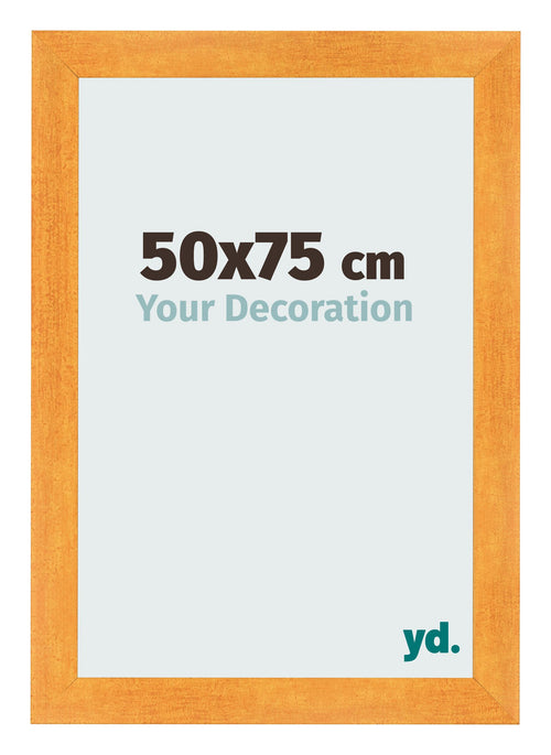 Fotolijst 50x75cm Oranje MDF Pisa Voorzijde Maat | Yourdecoration.nl