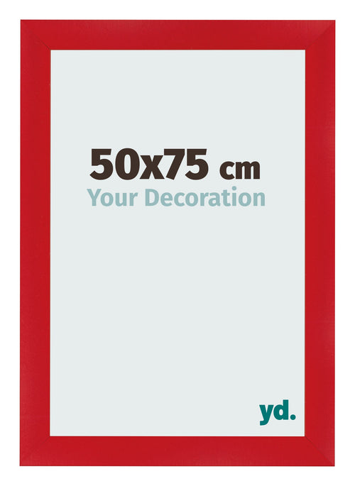 Fotolijst 50x75cm Rood MDF Pisa Voorzijde Maat | Yourdecoration.nl