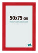Fotolijst 50x75cm Rood MDF Pisa Voorzijde Maat | Yourdecoration.nl