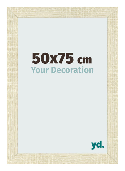 Fotolijst 50x75cm Sonoma Eiken MDF Pisa Voorzijde Maat | Yourdecoration.nl