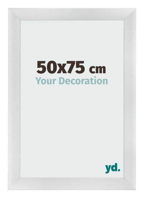 Fotolijst 50x75cm Zilver Mat MDF Pisa Voorzijde Maat | Yourdecoration.nl