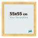 Fotolijst 55x55cm Goud Mat MDF Pisa Voorzijde Maat | Yourdecoration.nl