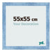 Fotolijst 55x55cm Helder Blauw Geveegd MDF Pisa Voorzijde Maat | Yourdecoration.nl