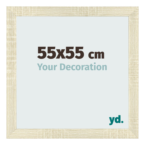 Fotolijst 55x55cm Sonoma Eiken MDF Pisa Voorzijde Maat | Yourdecoration.nl