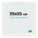 Fotolijst 55x55cm Wit Geveegd MDF Pisa Voorzijde Maat | Yourdecoration.nl