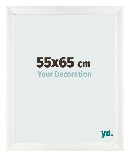 Fotolijst 55x65cm Wit Geveegd MDF Pisa Voorzijde Maat | Yourdecoration.nl