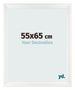 Fotolijst 55x65cm Wit Geveegd MDF Pisa Voorzijde Maat | Yourdecoration.nl