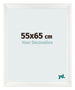 Fotolijst 55x65cm Wit Geveegd MDF Pisa Voorzijde Maat | Yourdecoration.nl