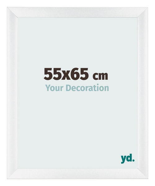 Fotolijst 55x65cm Wit Hoogglans MDF Pisa Voorzijde Maat | Yourdecoration.nl