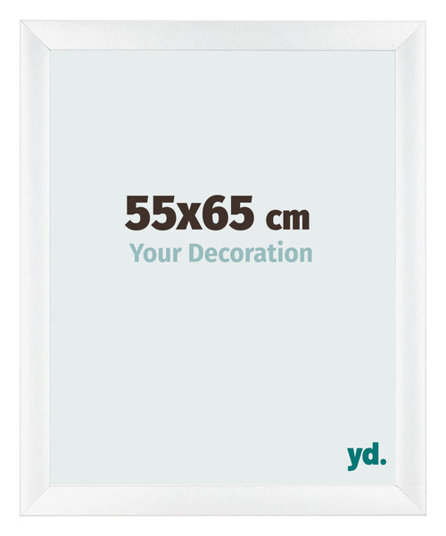 Fotolijst 55x65cm Wit Mat MDF Pisa Voorzijde Maat | Yourdecoration.nl