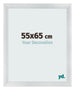 Fotolijst 55x65cm Zilver Mat MDF Pisa Voorzijde Maat | Yourdecoration.nl