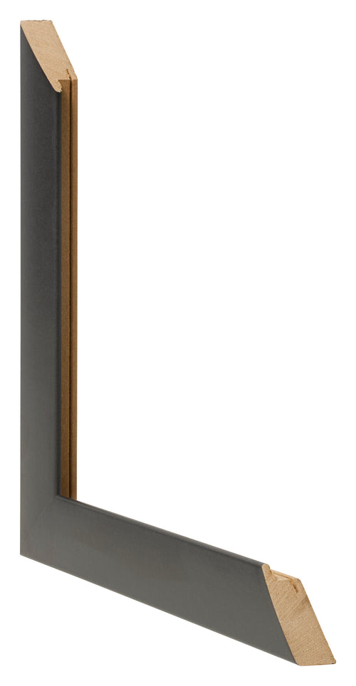 Fotolijst 55x65cm Zwart Mat MDF Pisa Detail Doorsnede | Yourdecoration.nl