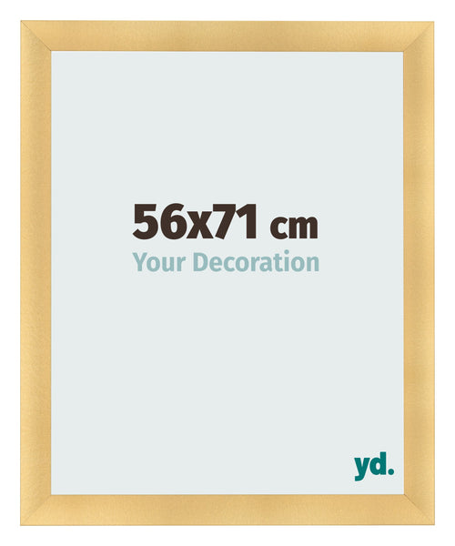 Fotolijst 56x71cm Goud Mat MDF Pisa Voorzijde Maat | Yourdecoration.nl