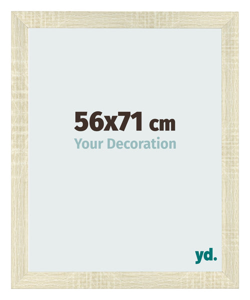 Fotolijst 56x71cm Sonoma Eiken MDF Pisa Voorzijde Maat | Yourdecoration.nl