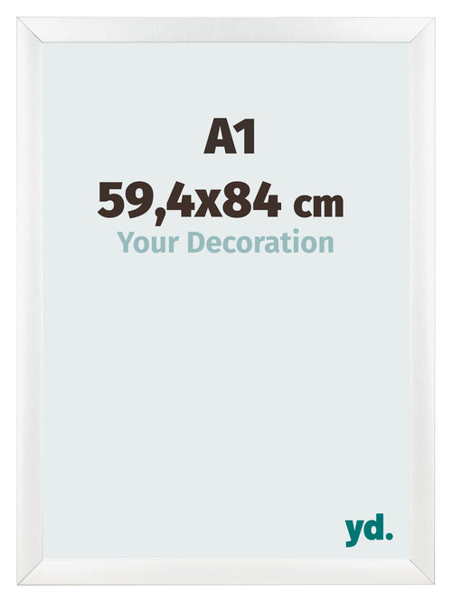Fotolijst 59 4x84cm A1 Wit Mat MDF Pisa Voorzijde Maat | Yourdecoration.nl