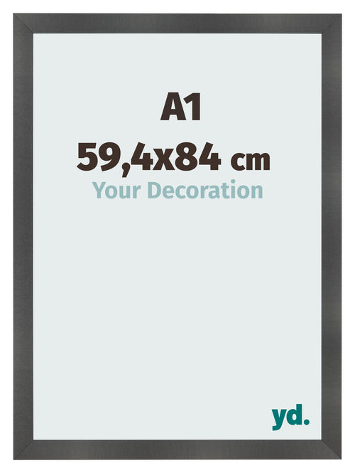 Fotolijst 59 4x84cm A1 Zwart Mat MDF Pisa Voorzijde Maat | Yourdecoration.nl