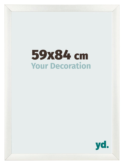 Fotolijst 59x84cm Wit Geveegd MDF Pisa Voorzijde Maat | Yourdecoration.nl