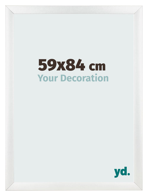 Fotolijst 59x84cm Wit Hoogglans MDF Pisa Voorzijde Maat | Yourdecoration.nl