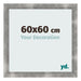 Fotolijst 60x60cm Metaal Vintage MDF Pisa Voorzijde Maat | Yourdecoration.nl