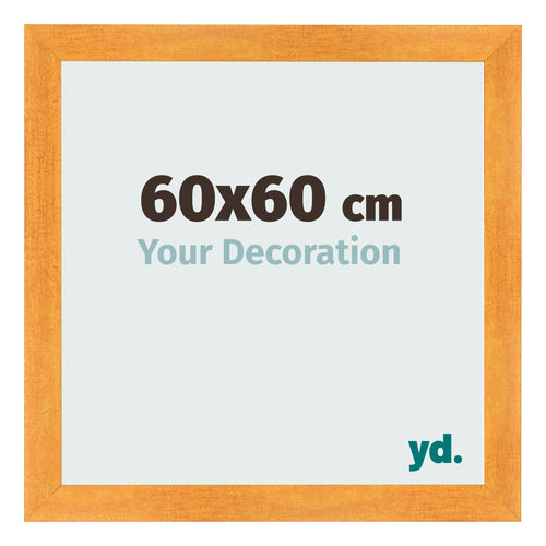 Fotolijst 60x60cm Oranje MDF Pisa Voorzijde Maat | Yourdecoration.nl