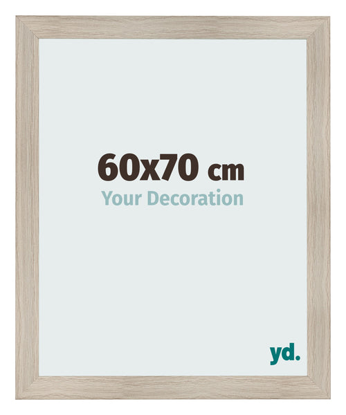 Fotolijst 60x70cm Eiken Licht MDF Pisa Voorzijde Maat | Yourdecoration.nl