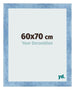 Fotolijst 60x70cm Helder Blauw Geveegd MDF Pisa Voorzijde Maat | Yourdecoration.nl