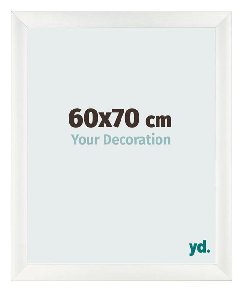 Fotolijst 60x70cm Wit Geveegd MDF Pisa Voorzijde Maat | Yourdecoration.nl