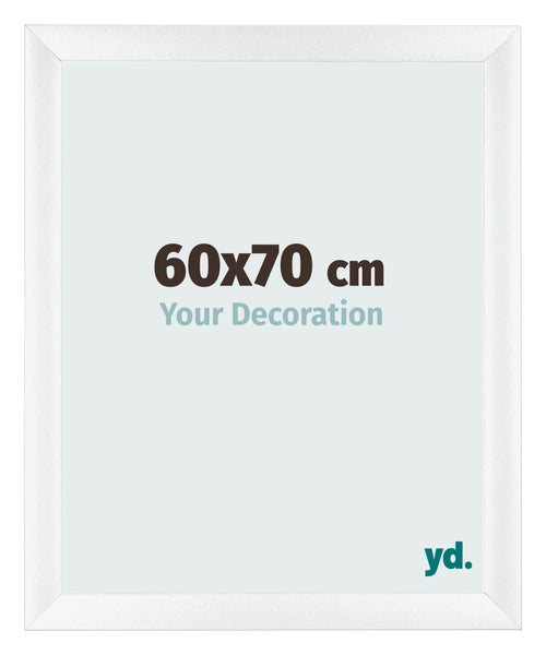 Fotolijst 60x70cm Wit Mat MDF Pisa Voorzijde Maat | Yourdecoration.nl