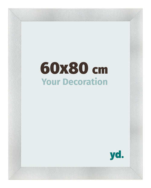 Fotolijst 60x80cm Aluminium Geborsteld MDF Pisa Voorzijde Maat | Yourdecoration.nl