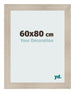 Fotolijst 60x80cm Eiken Licht MDF Pisa Voorzijde Maat | Yourdecoration.nl