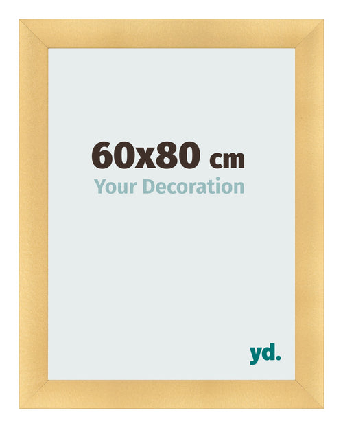 Fotolijst 60x80cm Goud Mat MDF Pisa Voorzijde Maat | Yourdecoration.nl