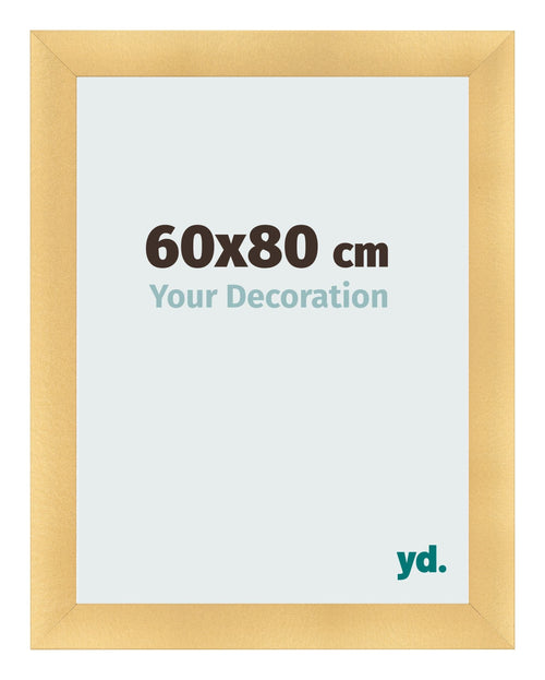 Fotolijst 60x80cm Goud Mat MDF Pisa Voorzijde Maat | Yourdecoration.nl